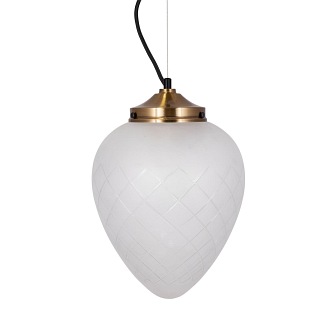 Lampa wisząca ze szklanym kloszem Juni
